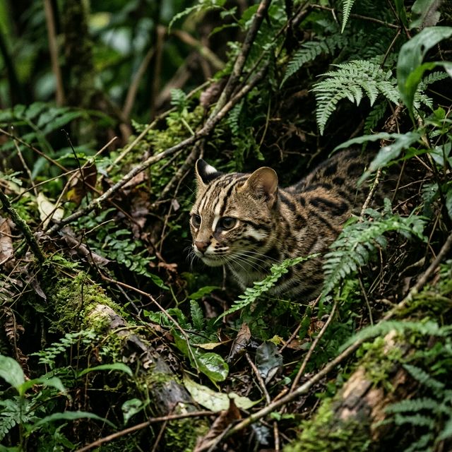 野生石虎：林間窺視